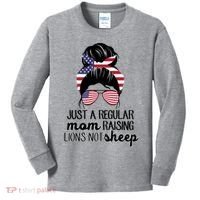 Just A Regular Mom Raising Lions Not Sheep Kids Long Sleeve Shirt thumb 0