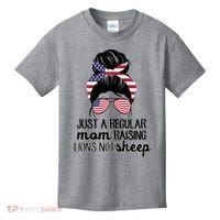 Just A Regular Mom Raising Lions Not Sheep Kids T-Shirt thumb 0
