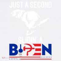 Just A Second Slidin' A Biden Comfort Colors Garment-Dyed Hooded Sweatshirt thumb 2