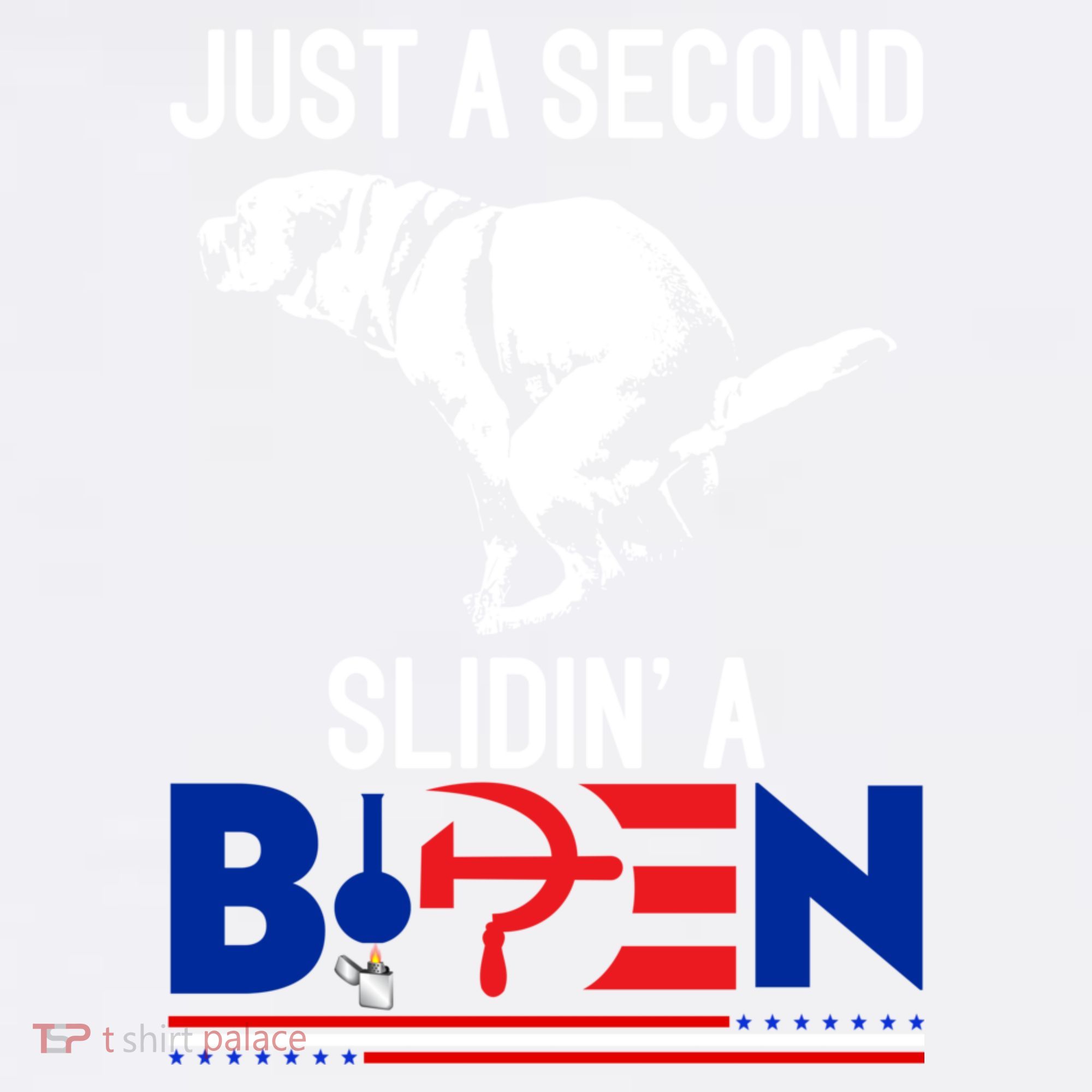 Just A Second Slidin' A Biden Comfort Colors Garment-Dyed Hooded Sweatshirt