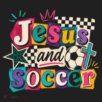 Jesus And Soccer Faith Inspired Graphic Beanie thumb 2