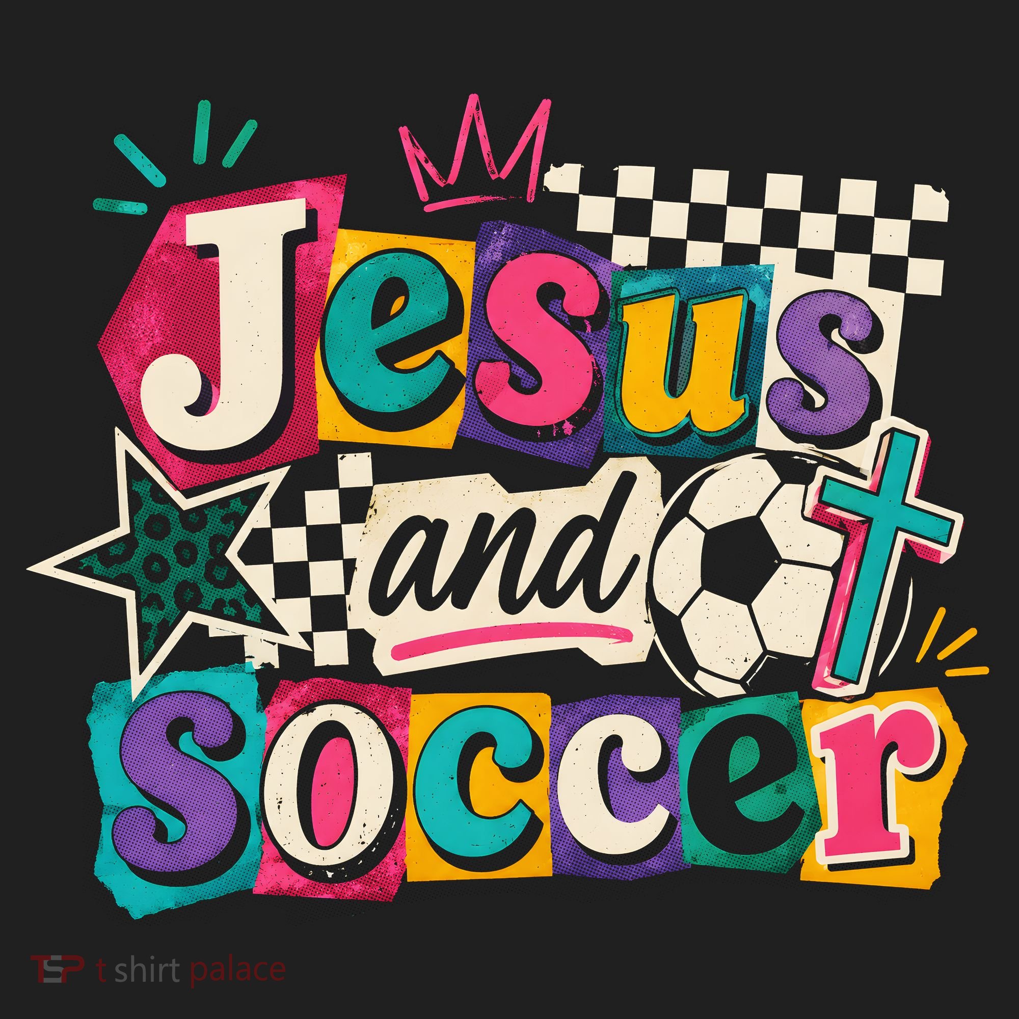 Jesus And Soccer Faith Inspired Graphic Beanie