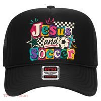 Jesus And Soccer Faith Inspired Graphic Hat thumb 0