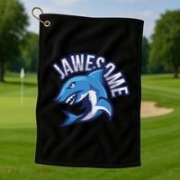 JaweSome Angry Shark Golf Towel thumb 1