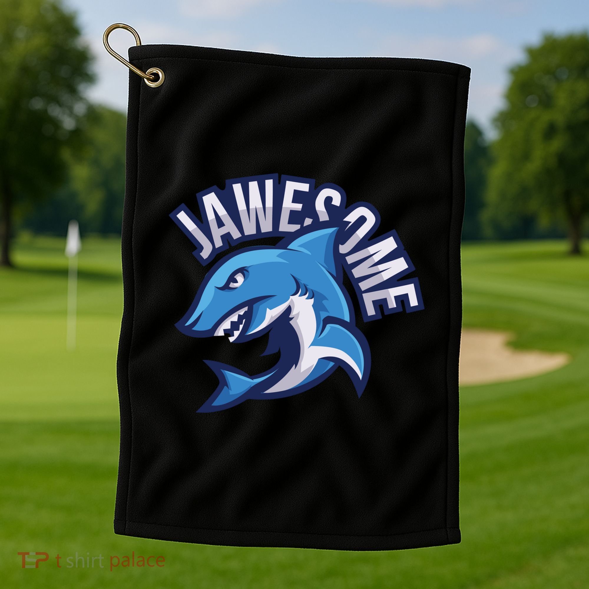 JaweSome Angry Shark Golf Towel