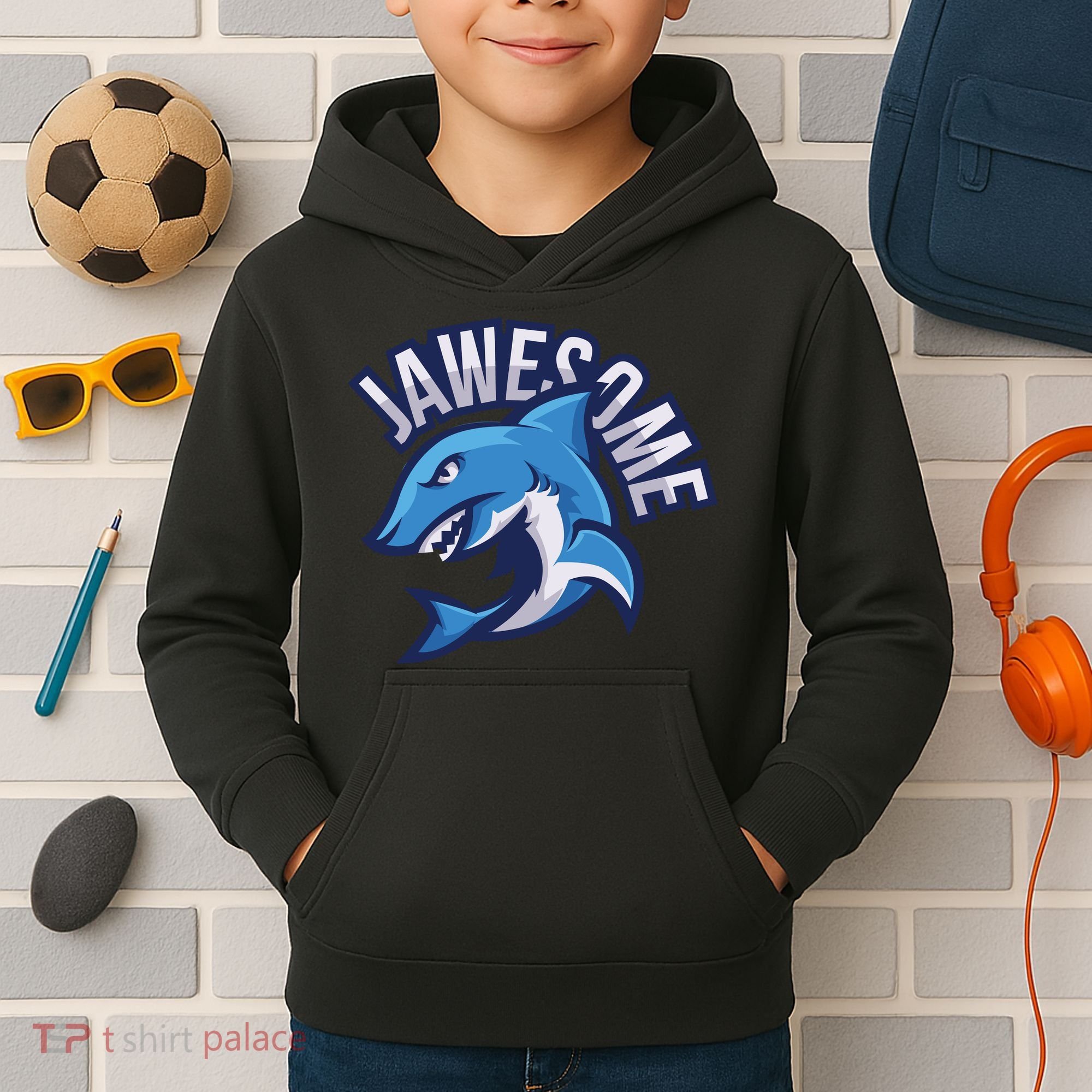 JaweSome Angry Shark Kids Hoodie