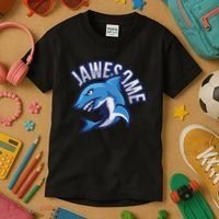JaweSome Angry Shark Kids T-Shirt thumb 3