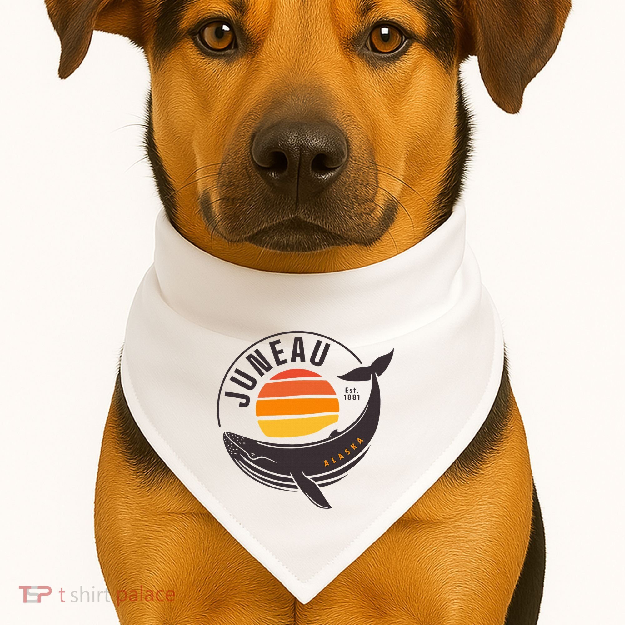 Juneau Alaska Souvenir USA-Made Doggie Bandana