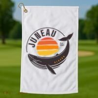Juneau Alaska Souvenir Golf Towel thumb 1