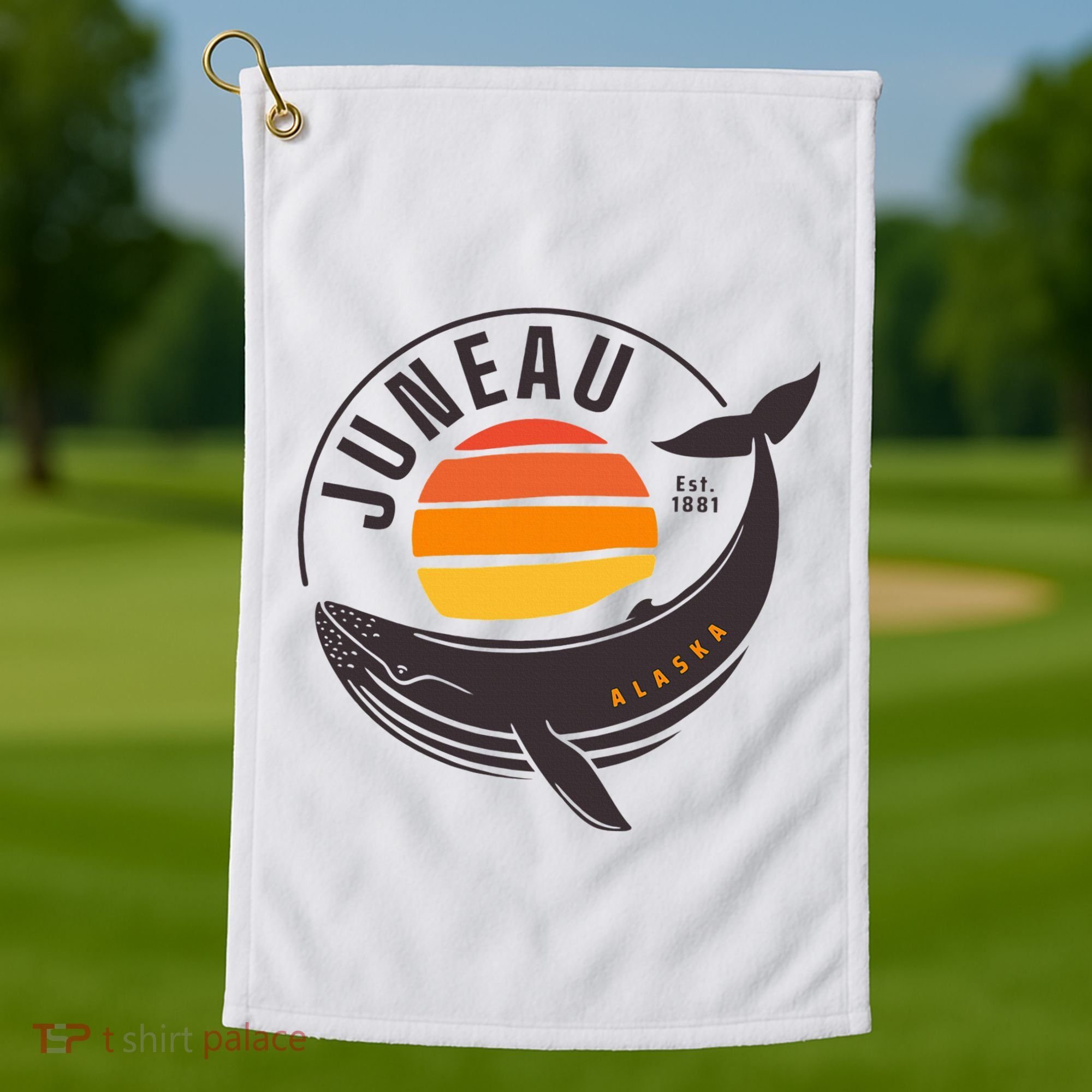 Juneau Alaska Souvenir Golf Towel