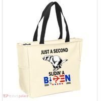 Just A Second Slidin' A Biden Tote Bag thumb 2
