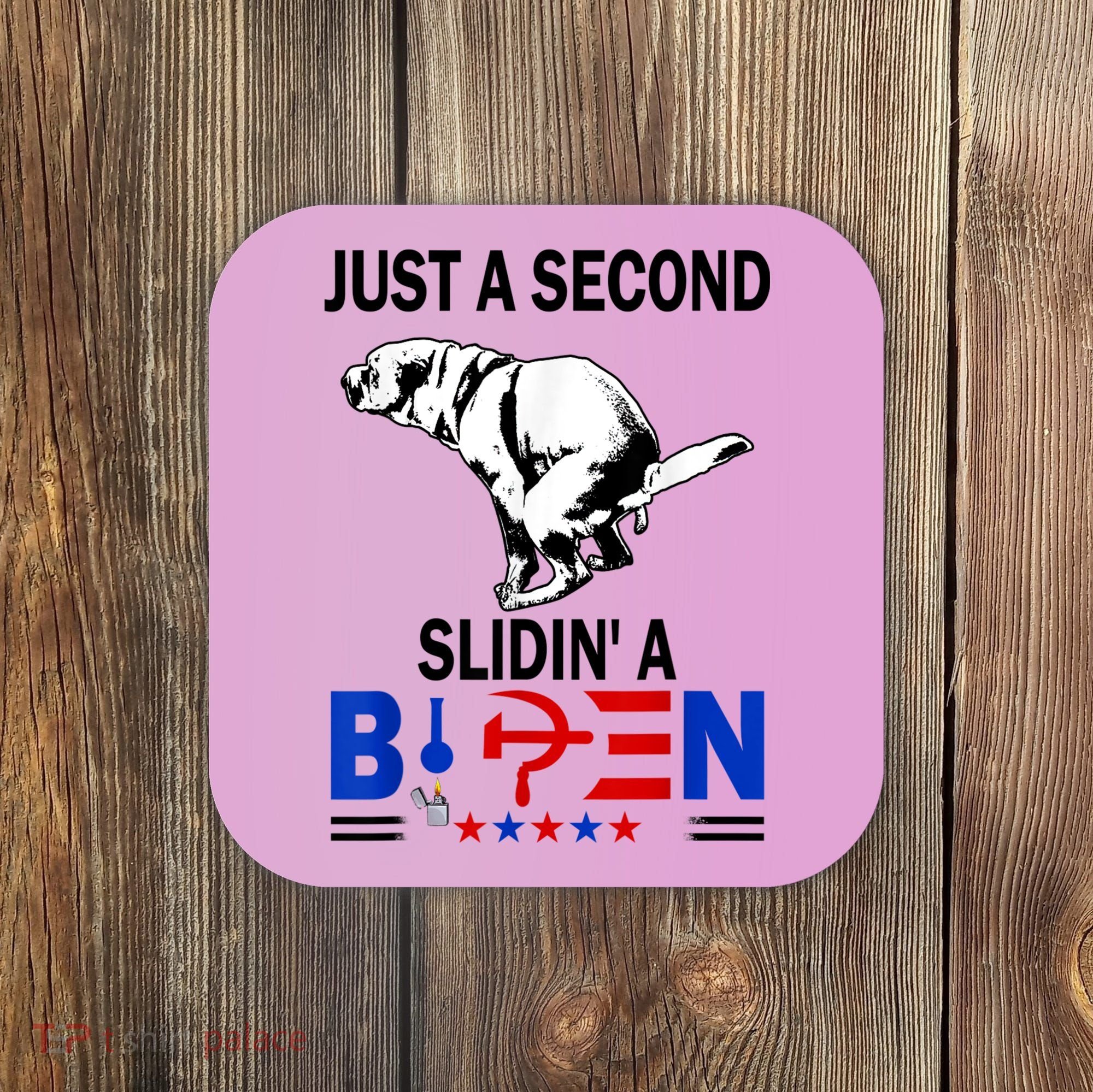 Just A Second Slidin' A Biden Coaster