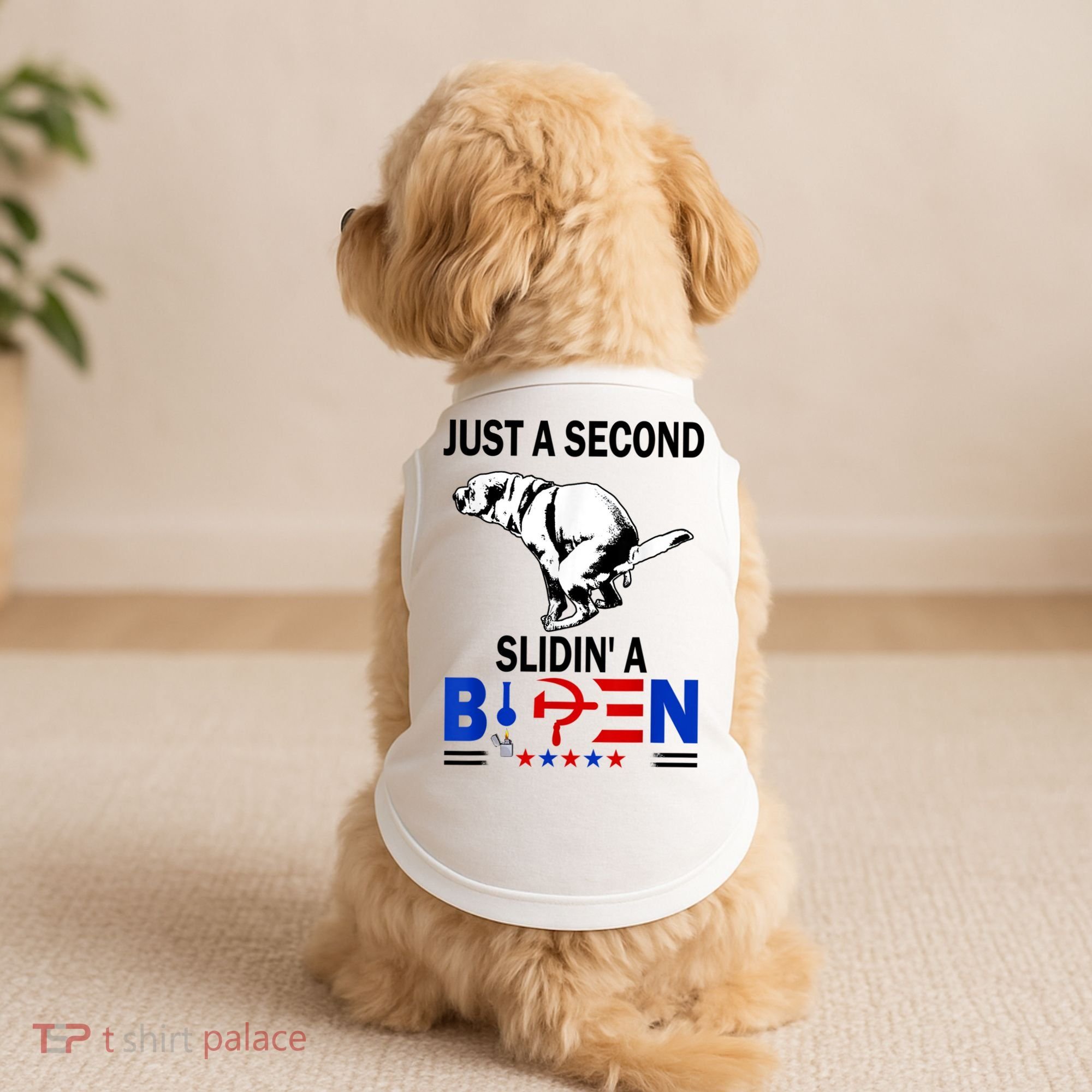 Just A Second Slidin' A Biden Doggie Tank