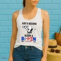 Just A Second Slidin' A Biden Women's Tank Top thumb 2