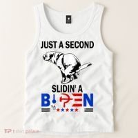 Just A Second Slidin' A Biden Tank Top thumb 2