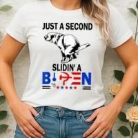 Just A Second Slidin' A Biden Women's T-Shirt thumb 2