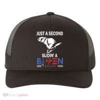 Just A Second Slidin' A Biden Yupoong Adult 5-Panel Trucker Hat thumb 0