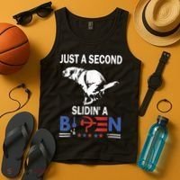 Just A Second Slidin' A Biden Tank Top thumb 4