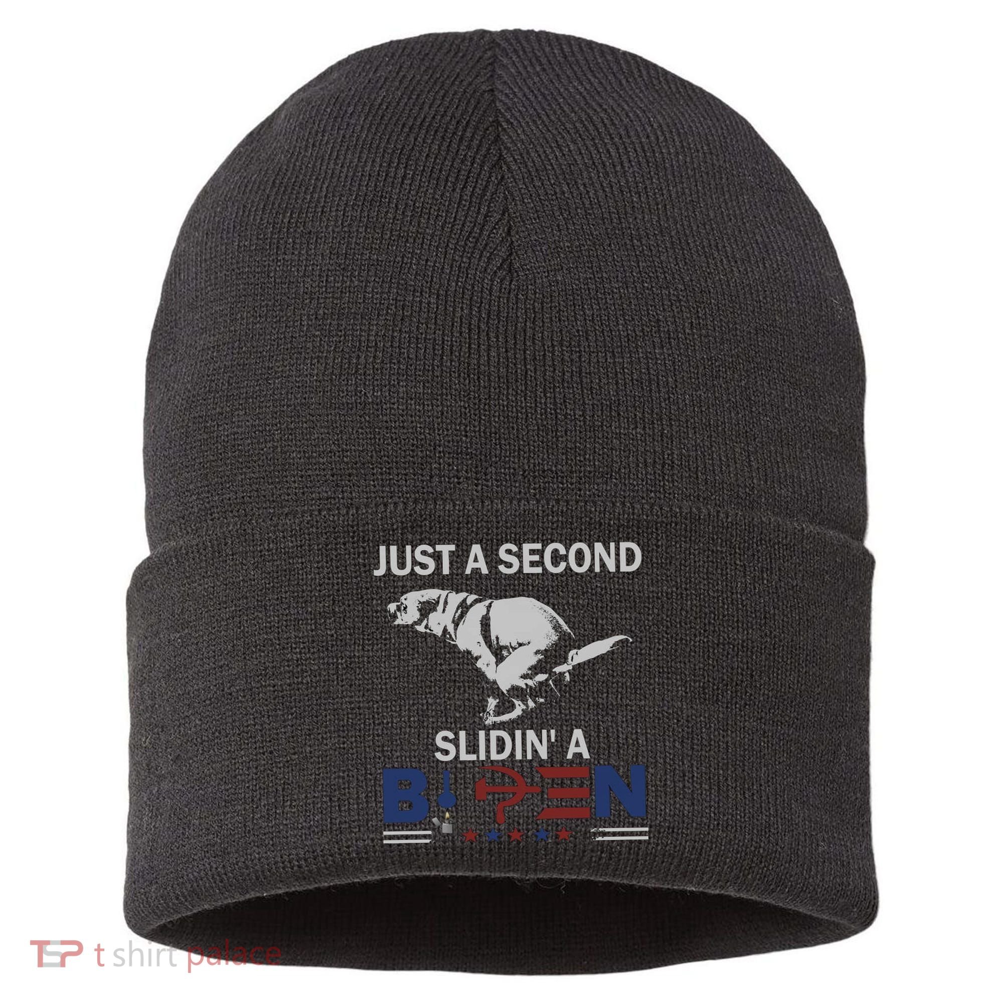 JUST A SECOND SLIDIN'A BIDEN Sustainable Knit Beanie
