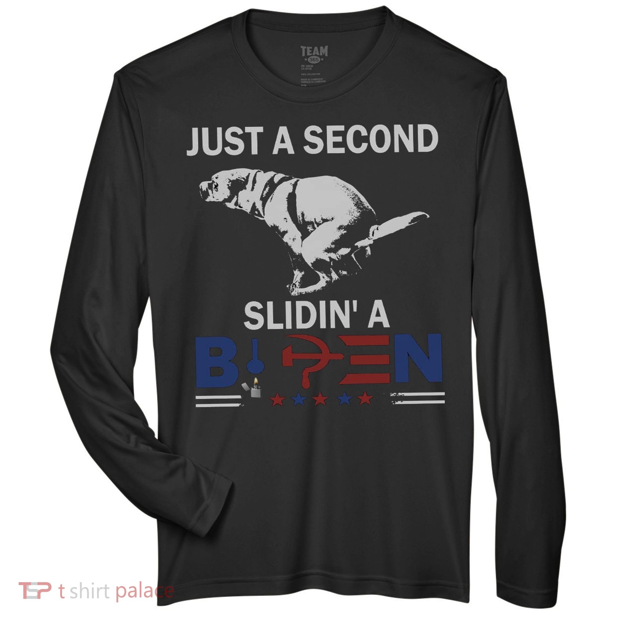 JUST A SECOND SLIDIN'A BIDEN Zone Performance Long-Sleeve T-Shirt