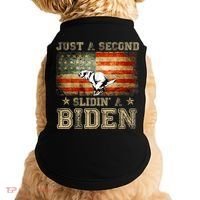 Just A Second Slidin’ A Biden – Funny Political Anti Biden Doggie Tank thumb 0