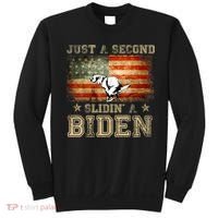Just A Second Slidin’ A Biden – Funny Political Anti Biden Sweatshirt thumb 0