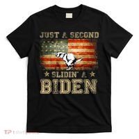 Just A Second Slidin’ A Biden – Funny Political Anti Biden T-Shirt thumb 0