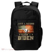 Just A Second Slidin’ A Biden – Funny Political Anti Biden Backpack thumb 0
