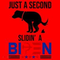 Just A Second Slidin A Biden Funny Dog Santa Hat thumb 1