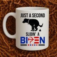 Just A Second Slidin A Biden Funny Dog Coffee Mug thumb 2