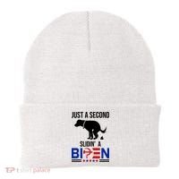 Just A Second Slidin A Biden Funny Dog Beanie thumb 0