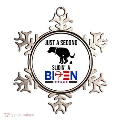 Just A Second Slidin A Biden Funny Dog Ornament