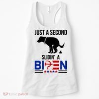 Just A Second Slidin A Biden Funny Dog Women's Tank Top thumb 0