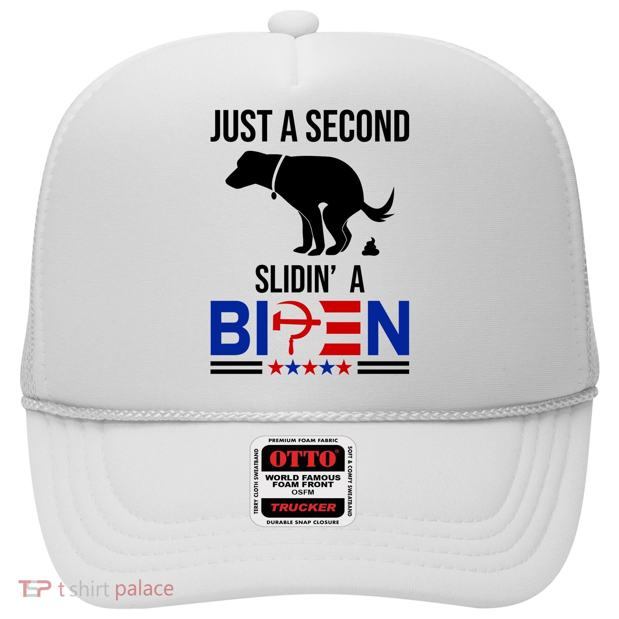 Just A Second Slidin A Biden Funny Dog Hat