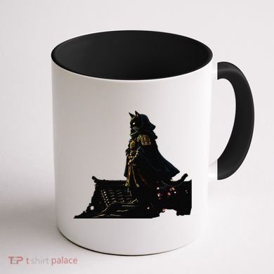 Japanese Anime Samurai Cat Ninja Cat Tattoo Cute Retro Coffee Mug back