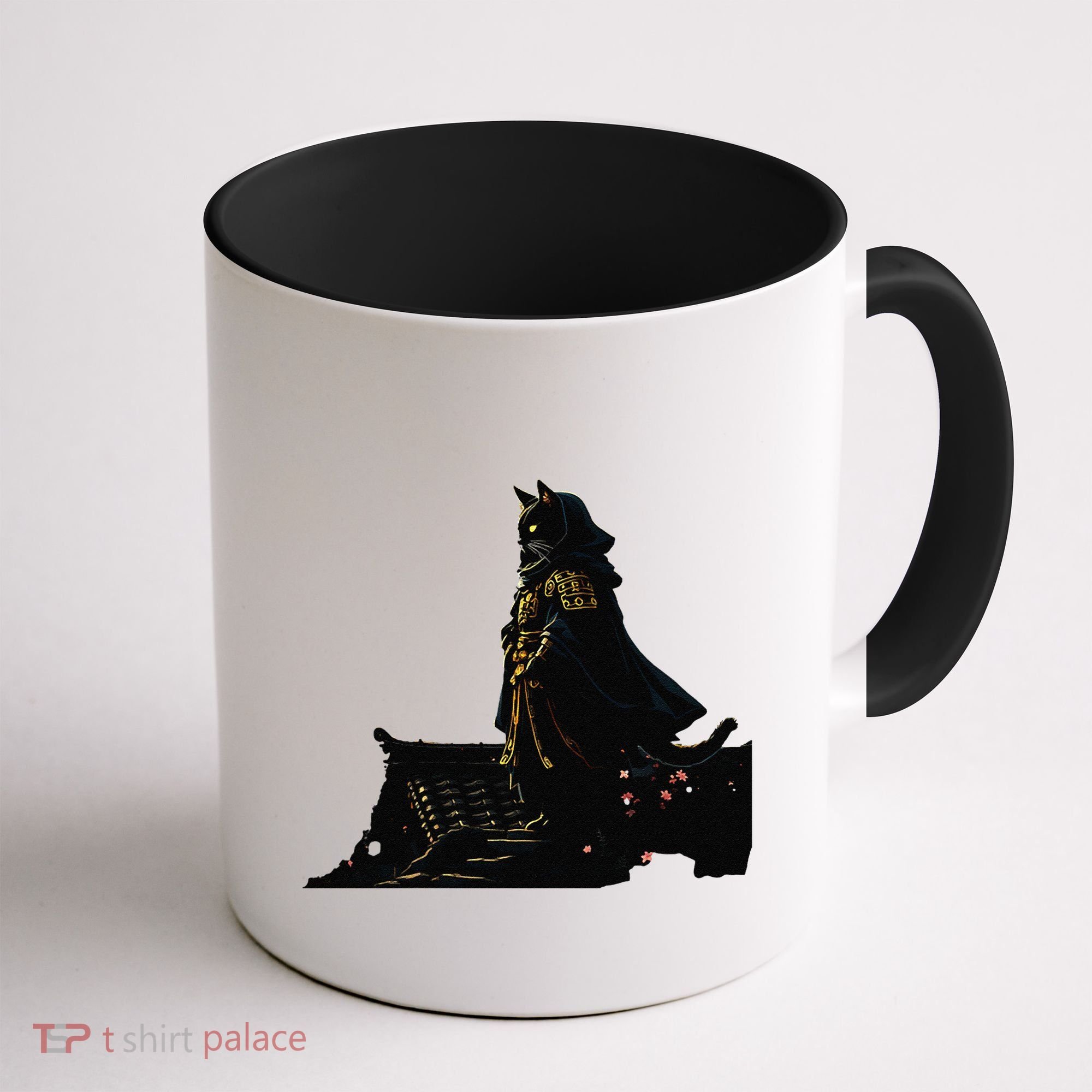 Japanese Anime Samurai Cat Ninja Cat Tattoo Cute Retro Coffee Mug