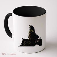 Japanese Anime Samurai Cat Ninja Cat Tattoo Cute Retro Coffee Mug thumb 0