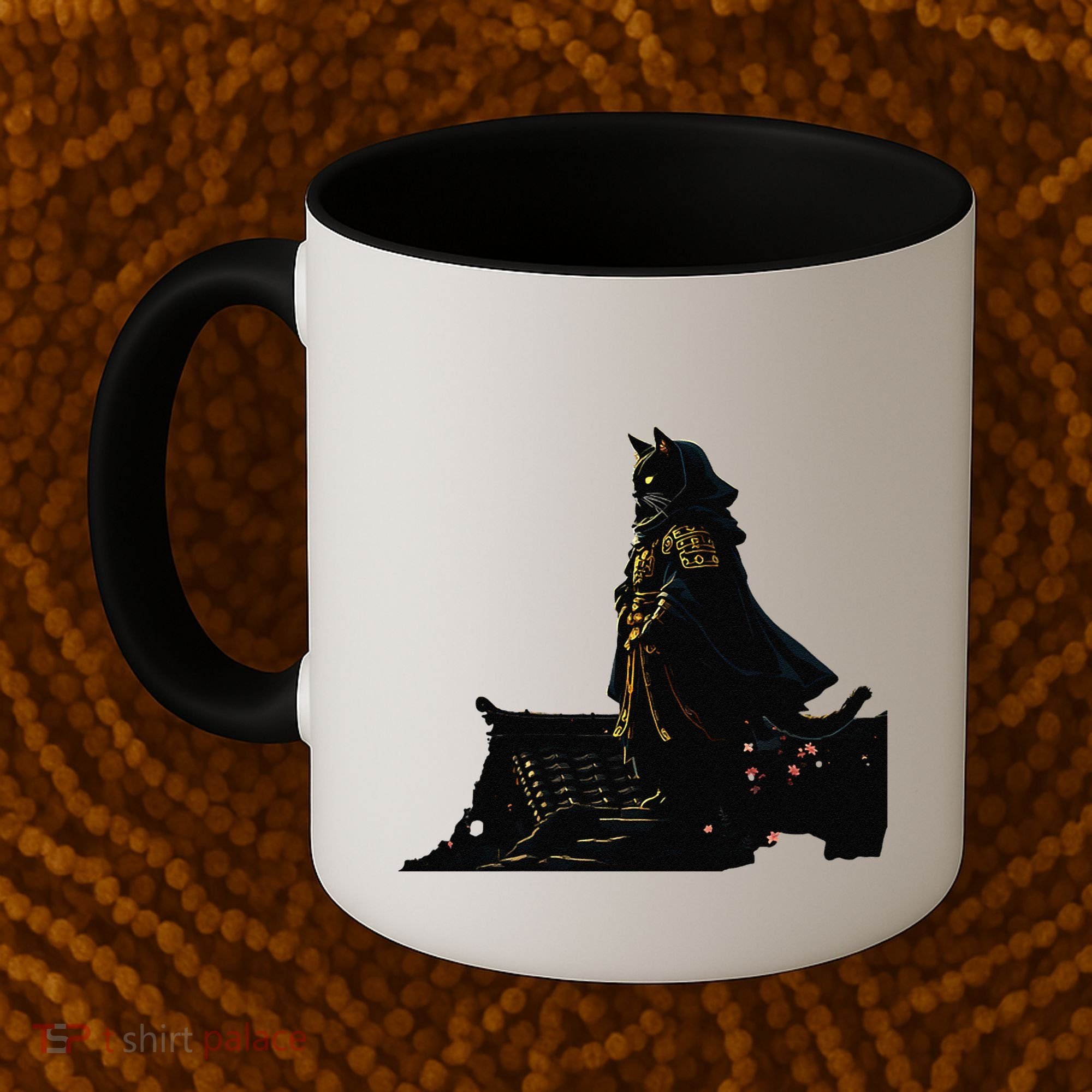 Japanese Anime Samurai Cat Ninja Cat Tattoo Cute Retro Coffee Mug