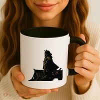 Japanese Anime Samurai Cat Ninja Cat Tattoo Cute Retro Coffee Mug thumb 3