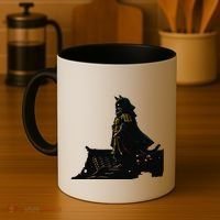 Japanese Anime Samurai Cat Ninja Cat Tattoo Cute Retro Coffee Mug thumb 4
