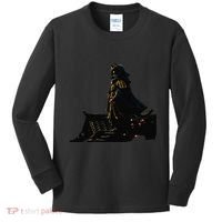 Japanese Anime Samurai Cat Ninja Cat Tattoo Cute Retro Kids Long Sleeve Shirt thumb 0