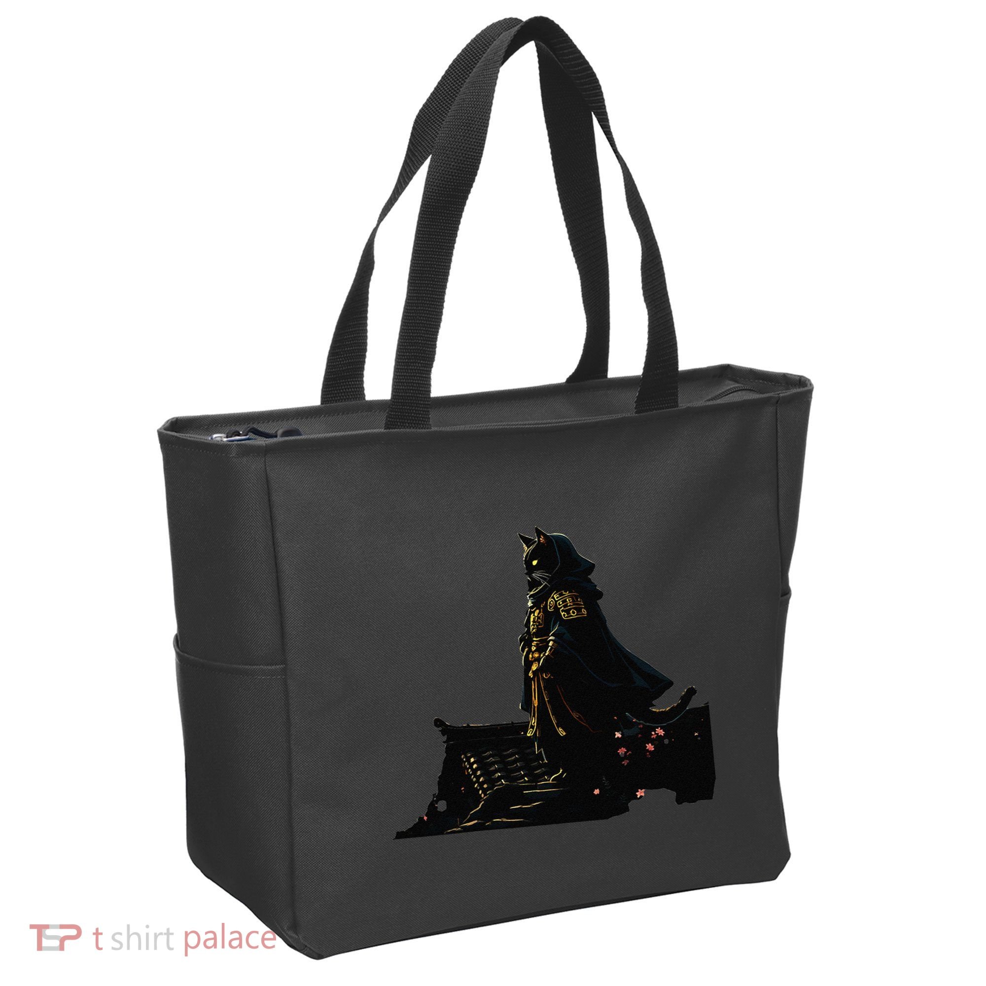 Japanese Anime Samurai Cat Ninja Cat Tattoo Cute Retro Tote Bag