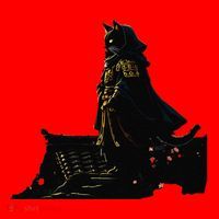 Japanese Anime Samurai Cat Ninja Cat Tattoo Cute Retro Santa Hat thumb 1
