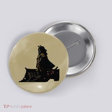 Japanese Anime Samurai Cat Ninja Cat Tattoo Cute Retro Button