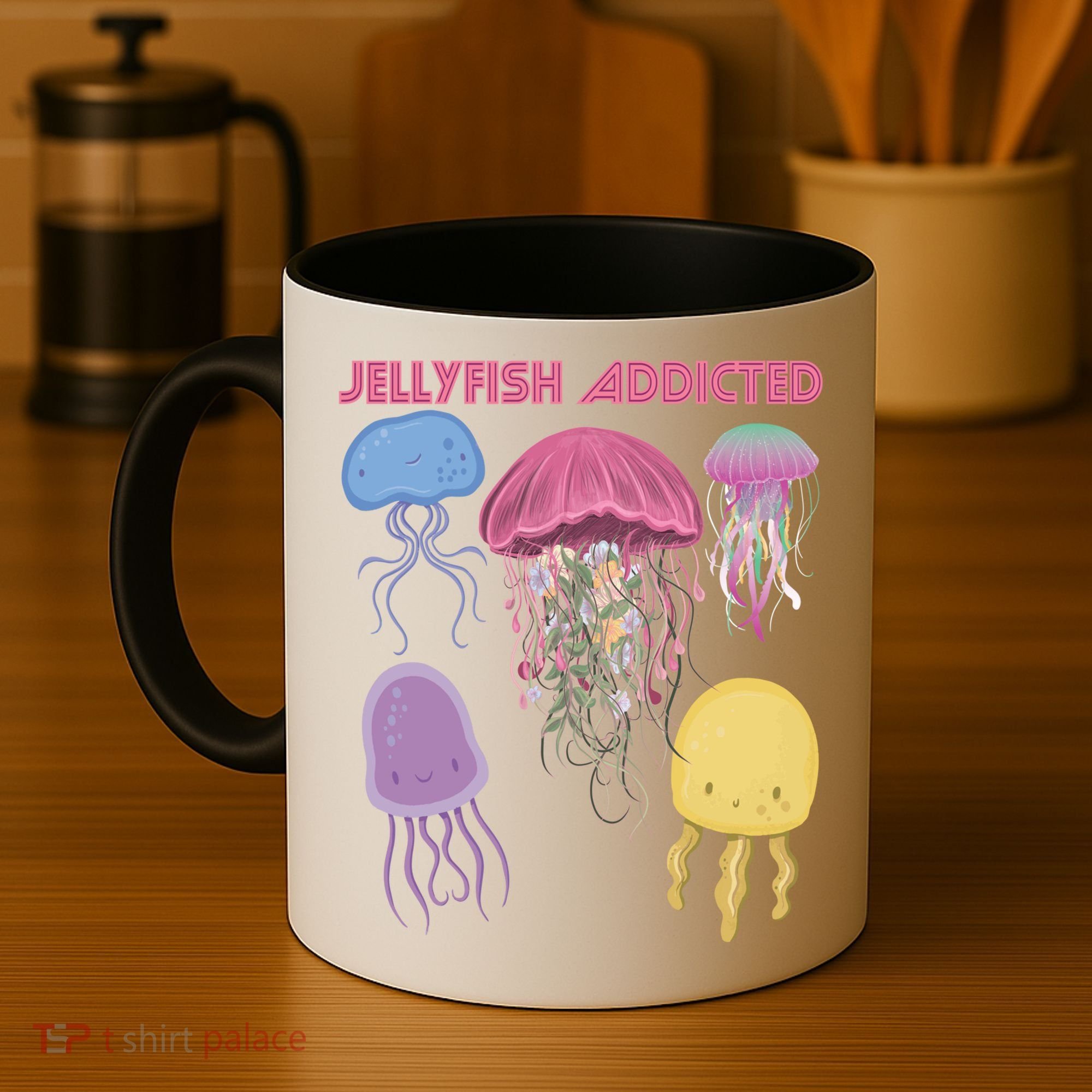 Jellyfish Addicted Sea Souvenir Ocean Life Underwater Fish Funny Gift Coffee Mug