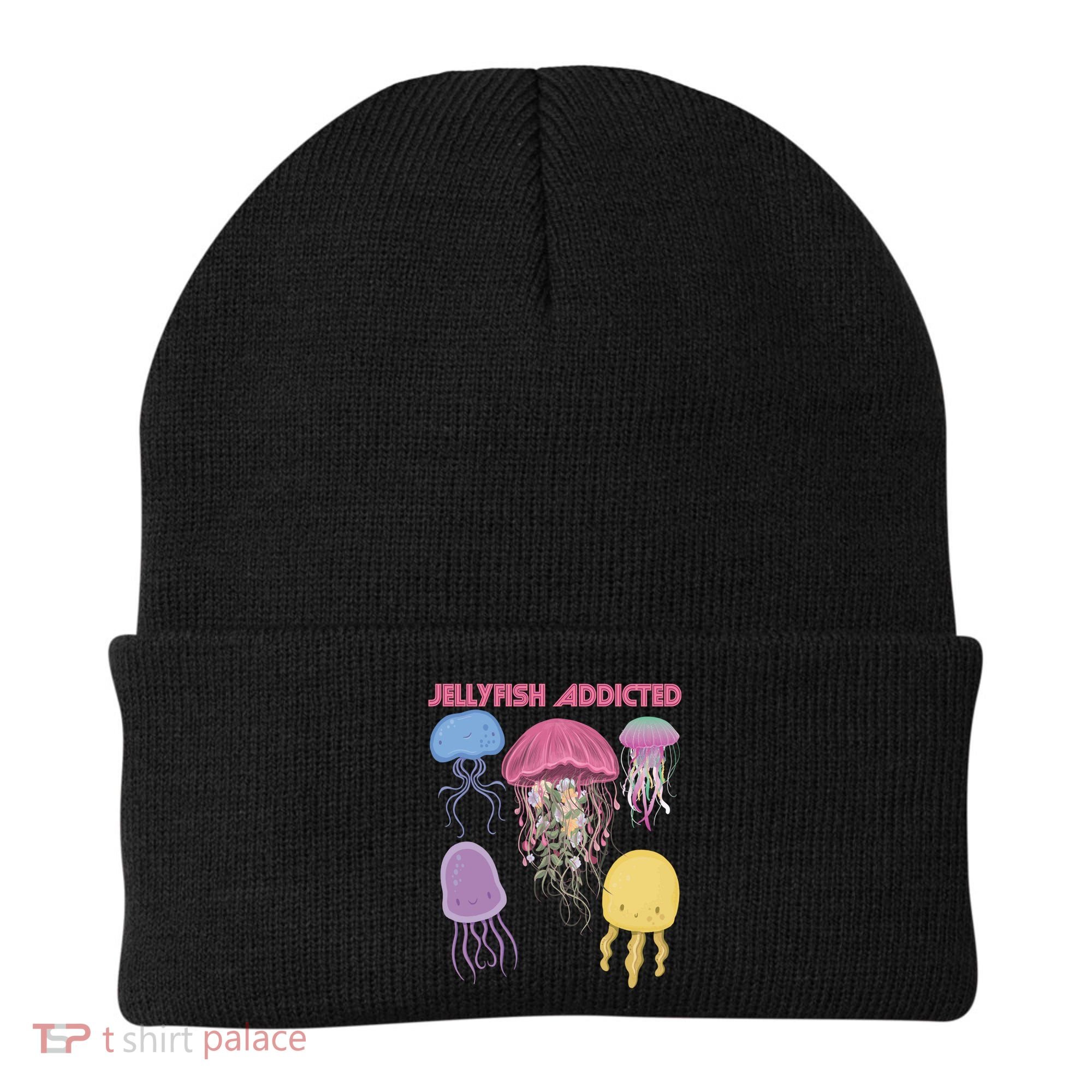 Jellyfish Addicted Sea Souvenir Ocean Life Underwater Fish Funny Gift Beanie