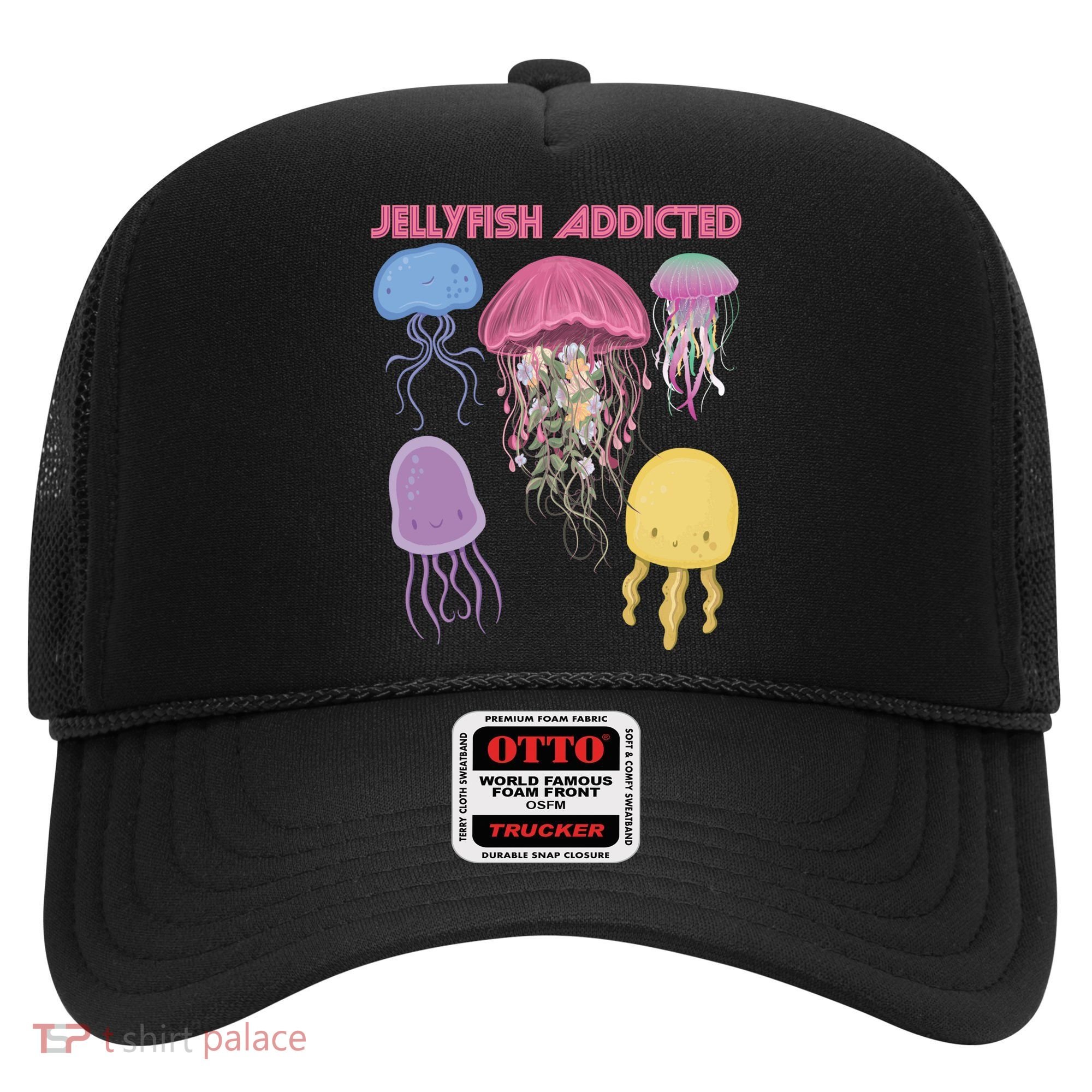 Jellyfish Addicted Sea Souvenir Ocean Life Underwater Fish Funny Gift Hat