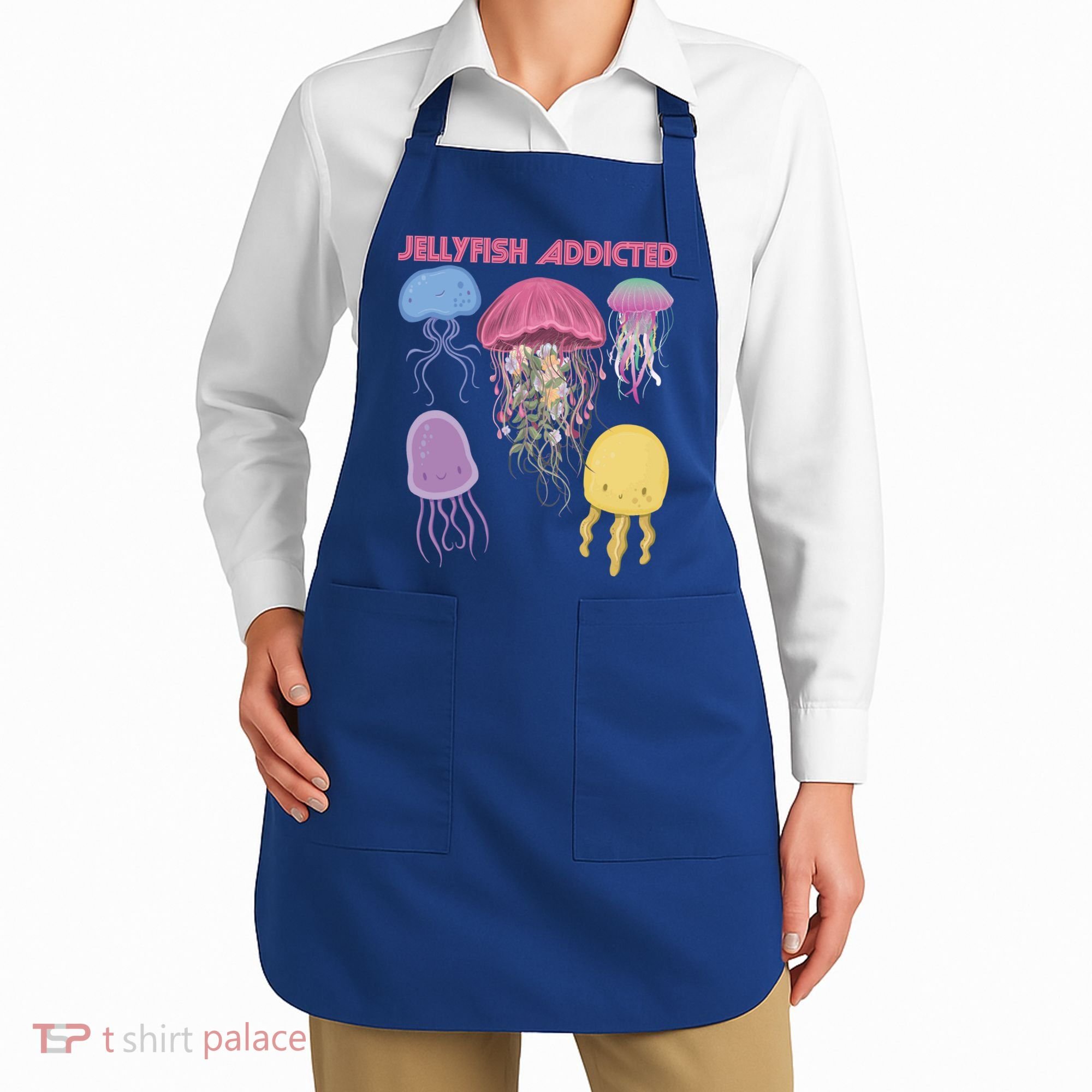 Jellyfish Addicted Sea Souvenir Ocean Life Underwater Fish Funny Gift Apron