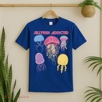 Jellyfish Addicted Sea Souvenir Ocean Life Underwater Fish Funny Gift T-Shirt thumb 2