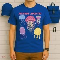 Jellyfish Addicted Sea Souvenir Ocean Life Underwater Fish Funny Gift T-Shirt thumb 6
